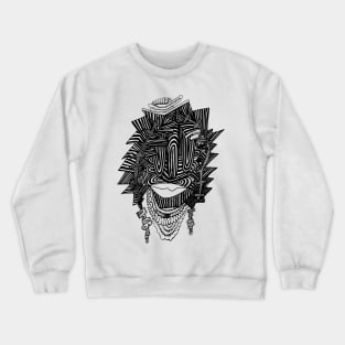 Line Art Tshirt Mask Crewneck Sweatshirt